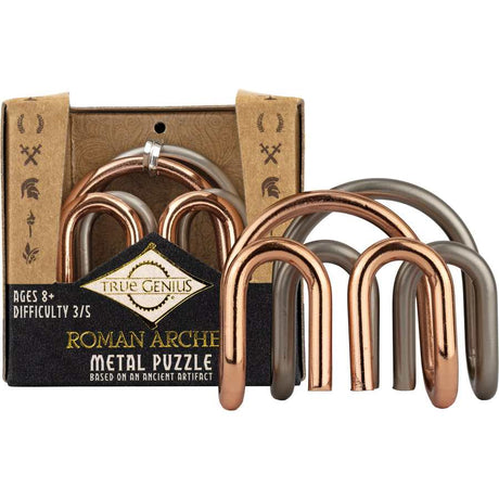 True Genius Roman Arches Wooden Brainteaser Puzzle