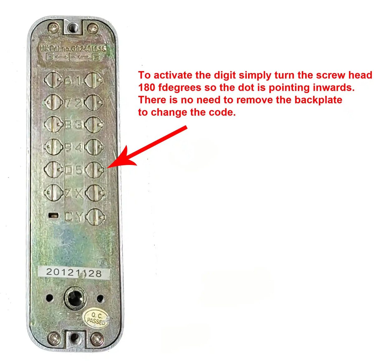Tessi Easy Code Push Button Door Lock - Satin Steel Finish | TKPBLEASYSS