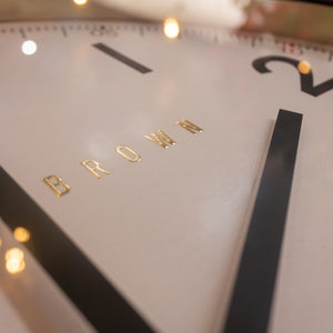 Tara Lane Baker and Brown Station Wall Clock 50cm - White | TL6004