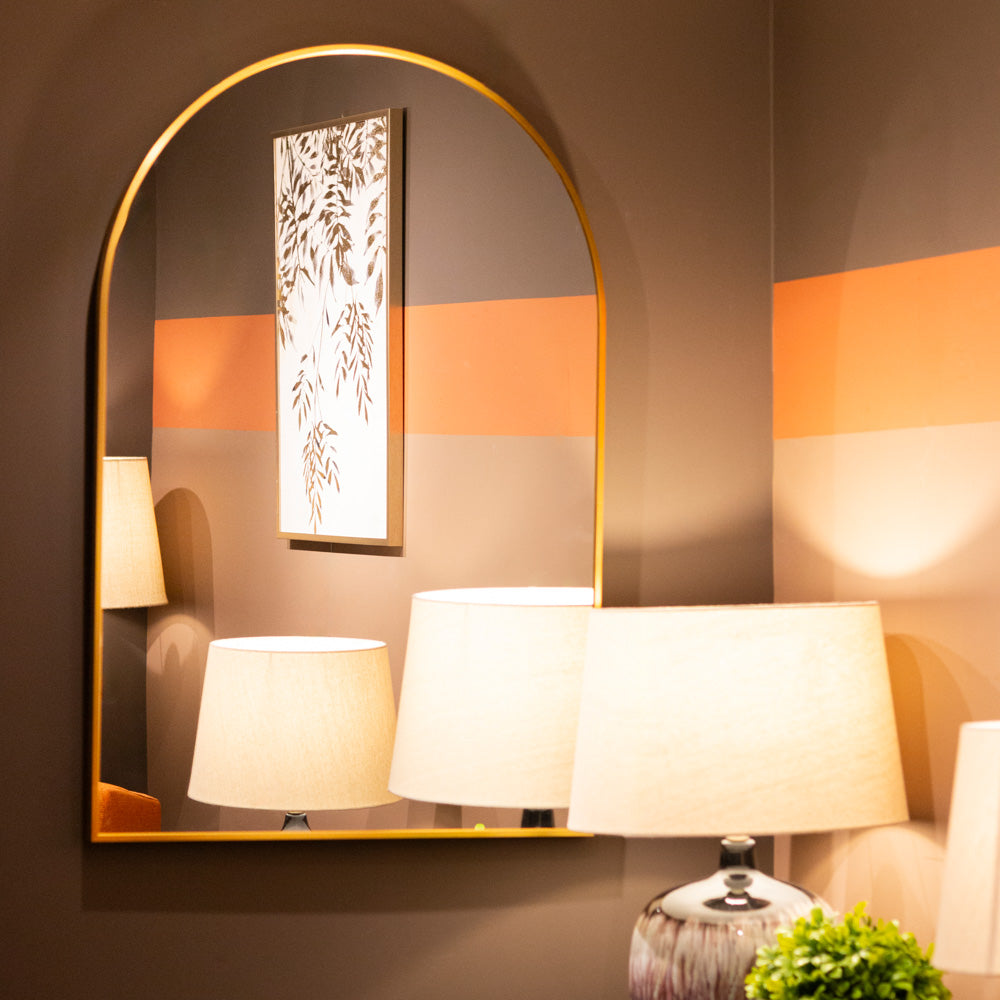 Tara Lane Modena Arch Walll Mirror 66cm x 96cm - Gold | TL6046
