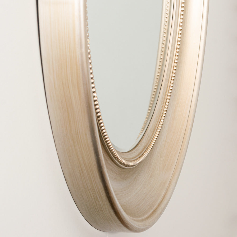 Tara Lane Lena Wall Mirror Beaded Round 90cm - Champagne | TL6121