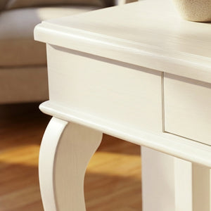 Tara Lane Scroll Console Table with Drawer 90cm - Ivory | TL6494