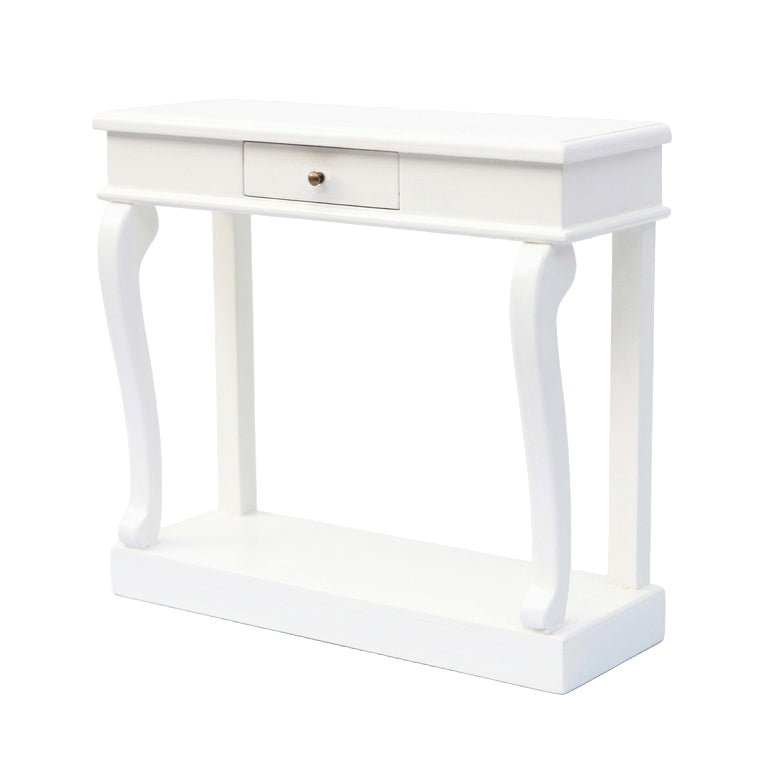 Tara Lane Scroll Console Table with Drawer 90cm - Ivory | TL6494
