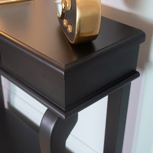 Tara Lane Scroll Console Table with Drawer 90cm - Black | TL6495