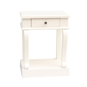 Tara Lane Scroll End Table 1 Drawer - Ivory | TL6554