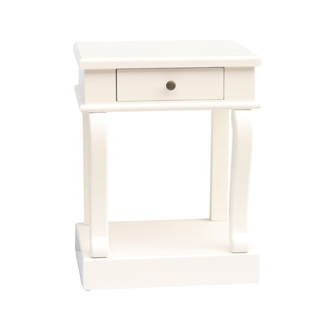 Tara Lane Scroll End Table 1 Drawer - Ivory | TL6554