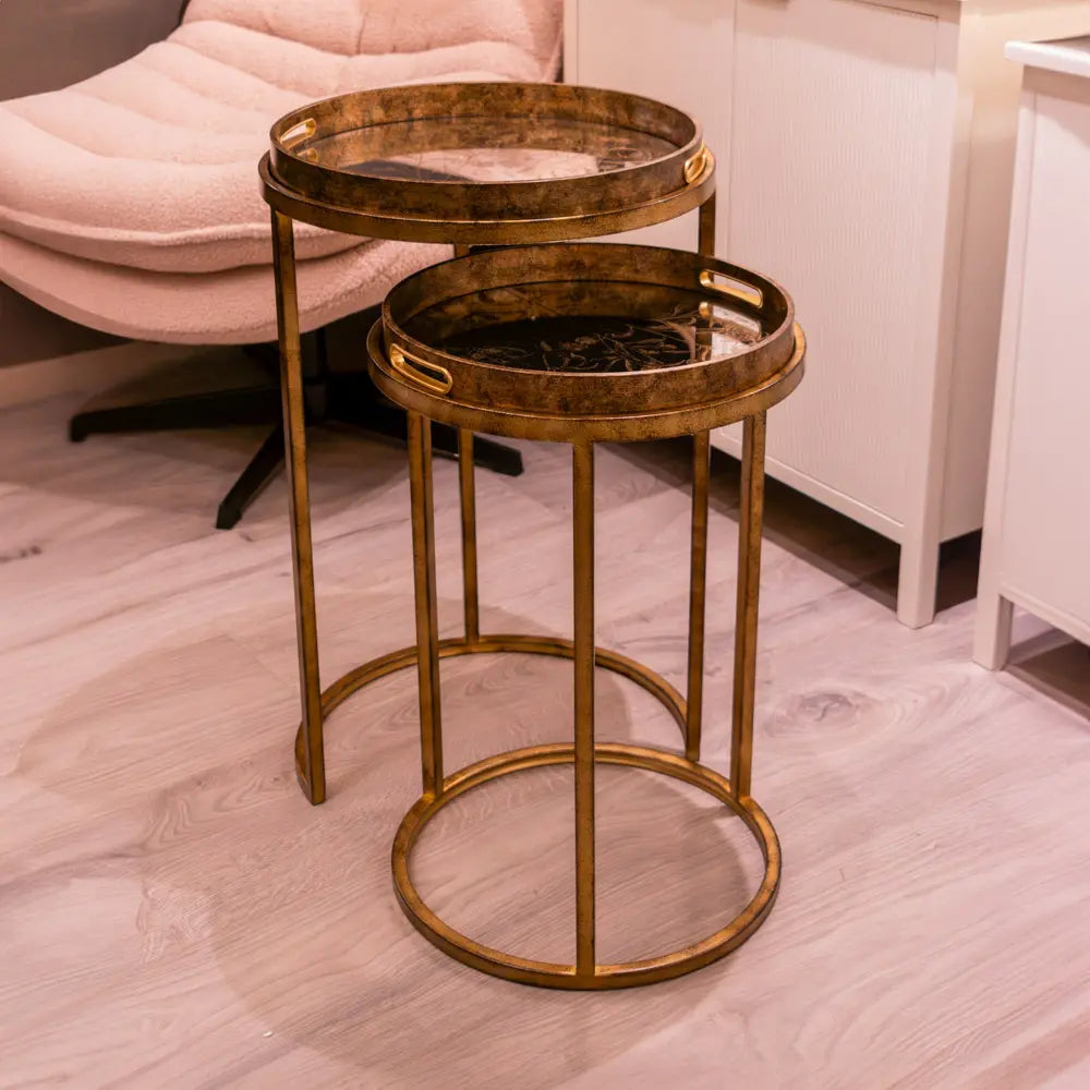 Tara Lane Tray Tables set of 2 - Gold | TL6615