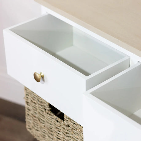 Tara Lane Reno 2 Drawer 4 Basket Unit 75cm - Natural / White | TL6720