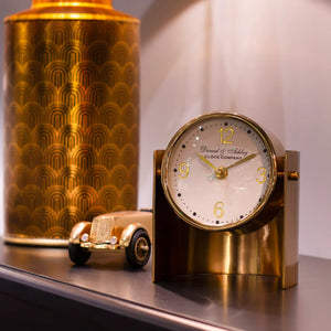 Tara Lane Daniel and Ashley Curved Mantel Clock 14cm - Gold | TL6875