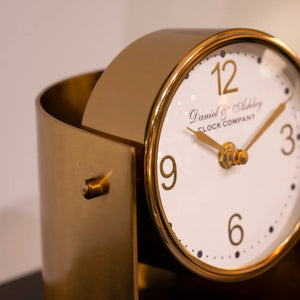 Tara Lane Daniel and Ashley Curved Mantel Clock 14cm - Gold | TL6875