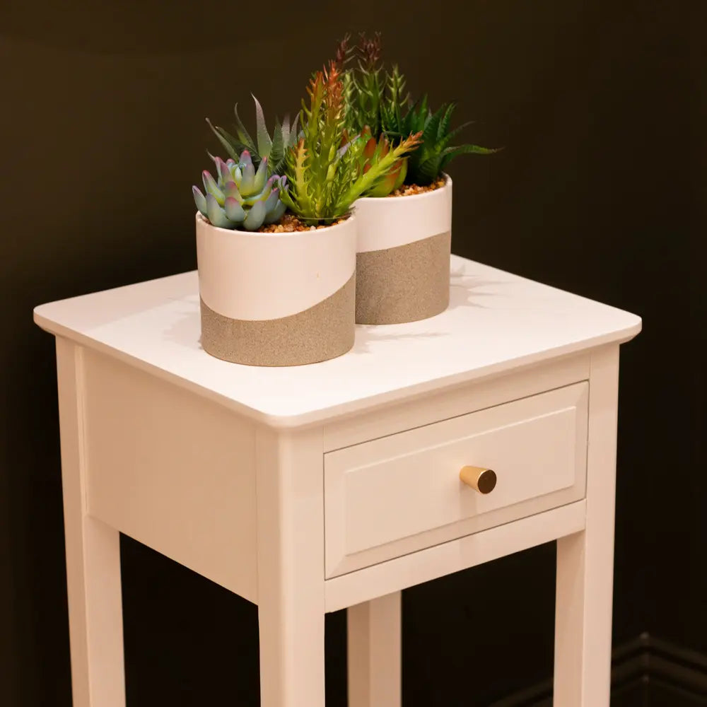 Tara Lane Carson 1 Drawer End Table - Cream | TL6879