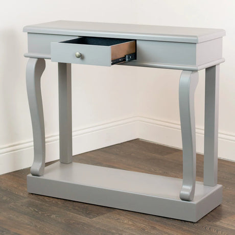 Tara Lane Scroll Console Table 90cm with Drawer - Mink | TL6894