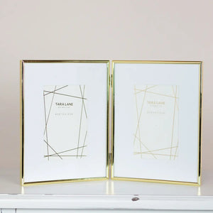 Tara Lane Lisa 2 Photo Folding Frame 4 x 6 - Gold | TL6907