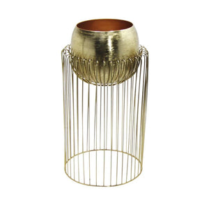 Tara Lane Misha Planters with Stand Set of 2 - Gold | TL6922