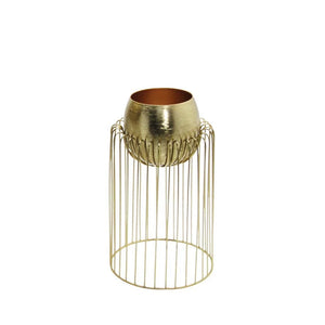 Tara Lane Misha Planters with Stand Set of 2 - Gold | TL6922