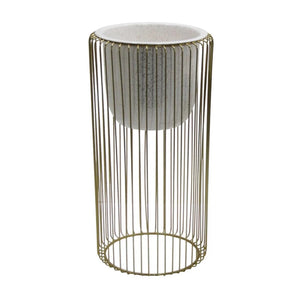 Tara Lane Ria Planters with Stand Set of 2 - White / Gold | TL6930