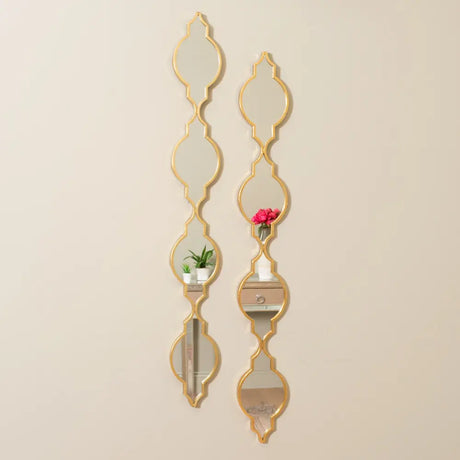 Tara Lane Gatsby Slim Mirrors Set of 2 - Gold | TL6979
