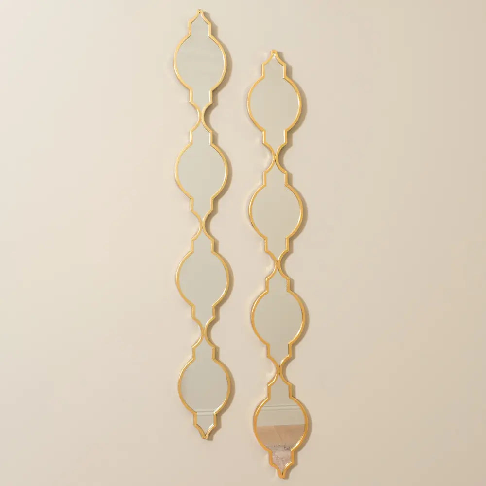 Tara Lane Gatsby Slim Mirrors Set of 2 - Gold | TL6979