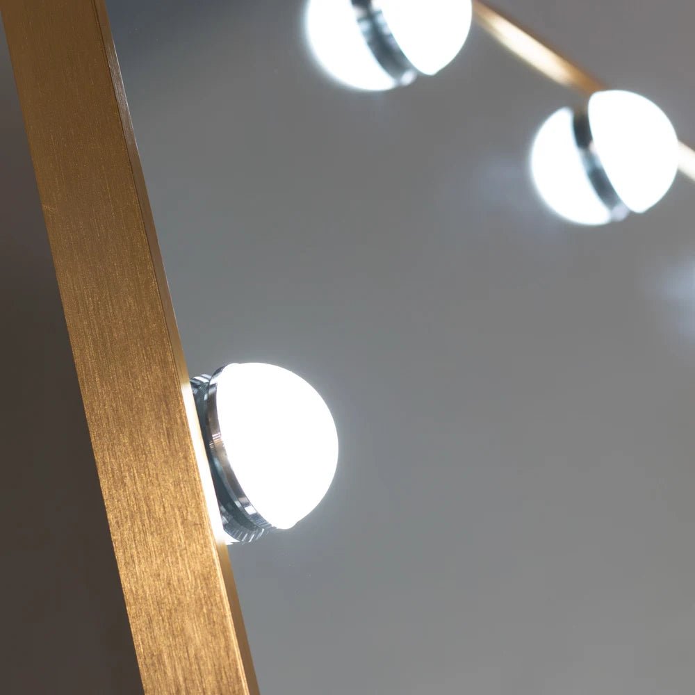 Taralane Modena Cheval LED Mirror 160cm x 50cm - Gold | TL7007