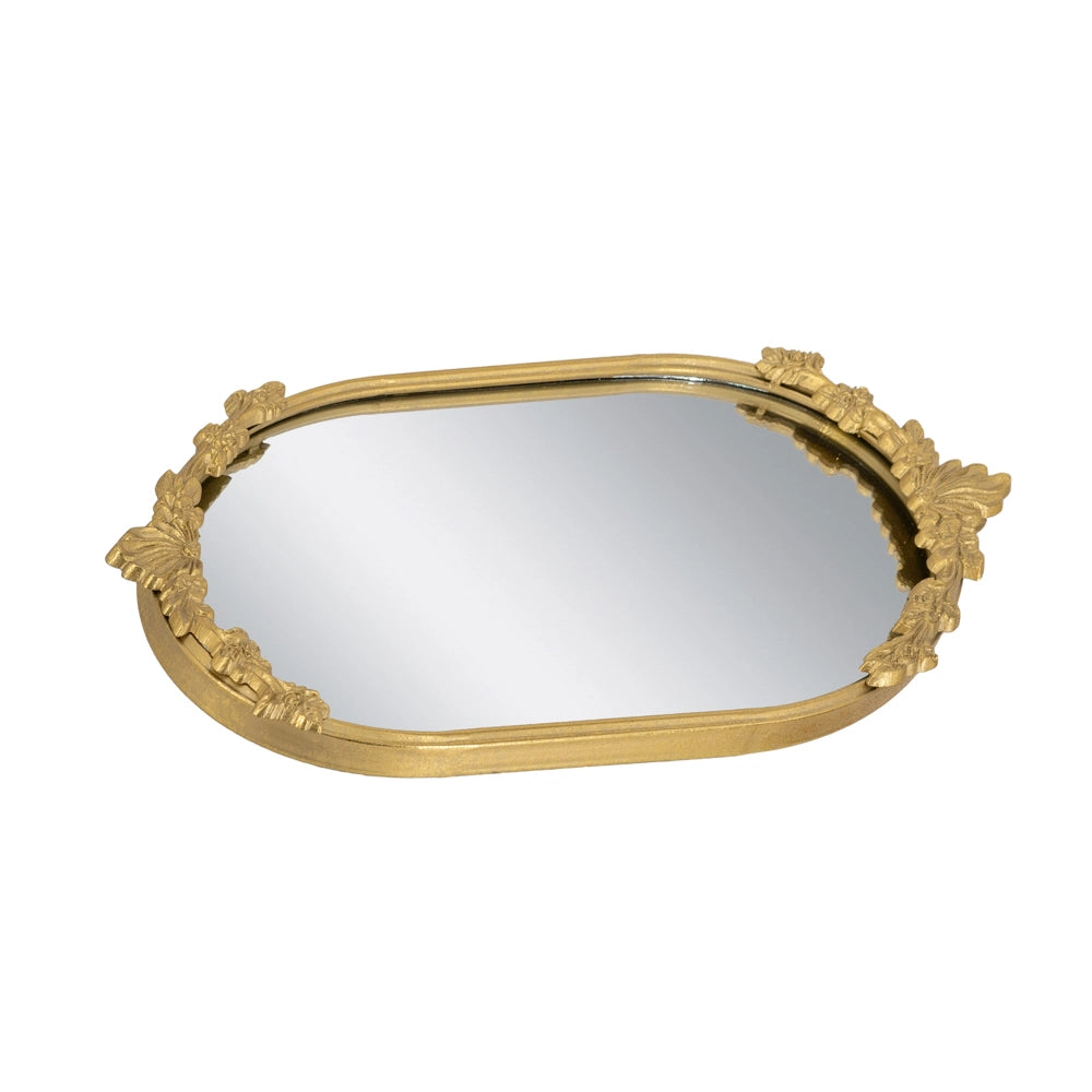 Tara Lane Decorative Oblong Tray - Gold | TL7133