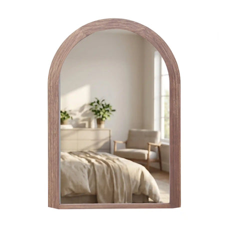 Tara Lane Stepped Arched WAll Mirror 70cm x 100cm - Natural | TL7366