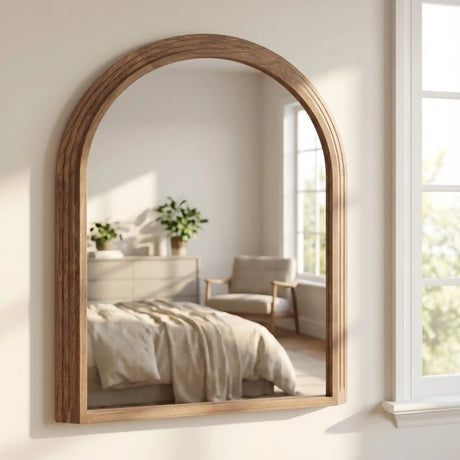 Tara Lane Stepped Arched WAll Mirror 70cm x 100cm - Natural | TL7366