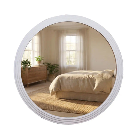 Tara Lane Stepped Round Wall Mirror 90cm - Oyster | TL7369