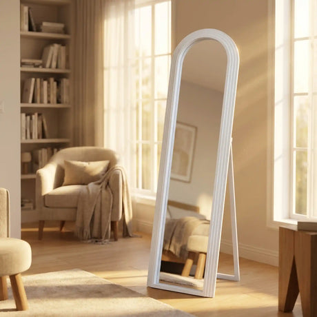 Tara Lane Stepped Arched Floorstanding Mirror 40cm x 170cm - Oyster | TL7372