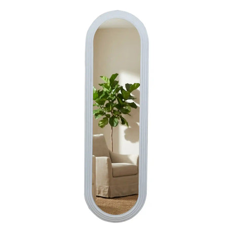 Tara Lane Stepped Pill Shaped Dressing Mirror 45cm x 150cm - Oyster | TL7373