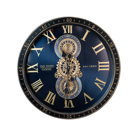 Tara Lane Old Town Gears Clock 50cm Black / Gold | TL7384