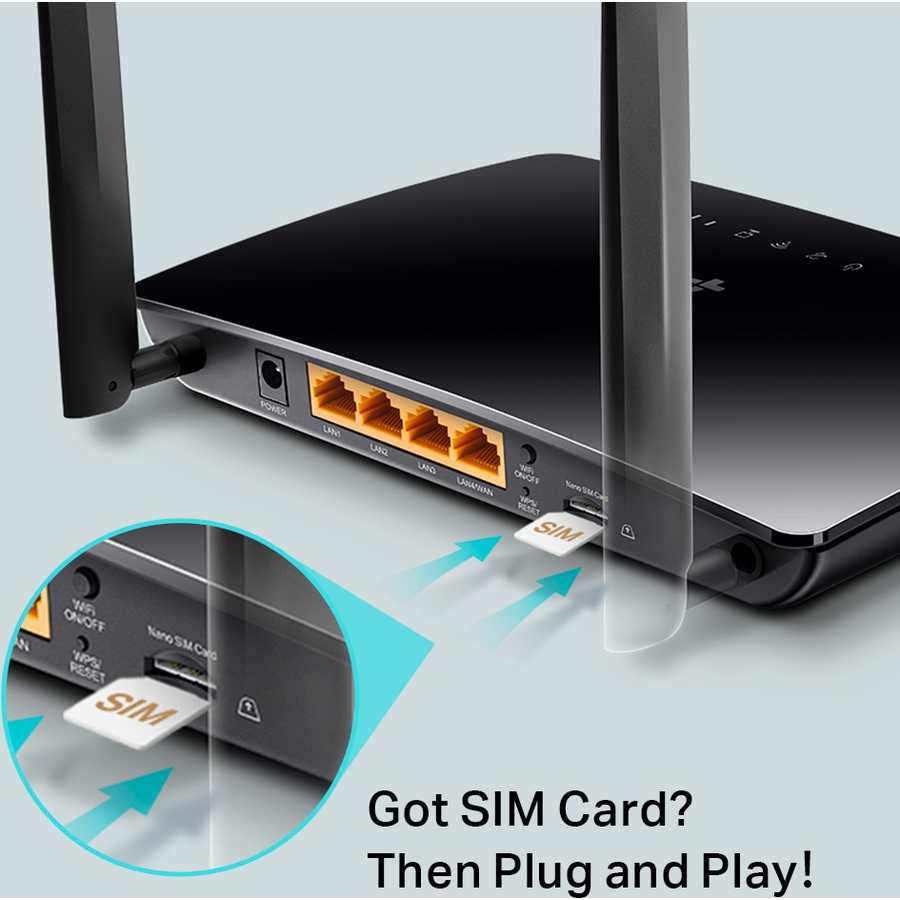 TP-Link 4G LTE Wireless Router - Black | TL-MR6400