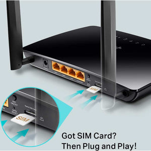 TP-Link 4G LTE Wireless Router - Black | TL-MR6400