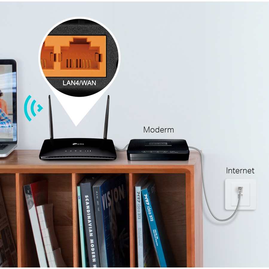 TP-Link 4G LTE Wireless Router - Black | TL-MR6400