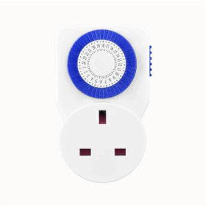 Adaptor Timer Masterplug 24 hrs Mechanical Timer Adaptor / Switch - White – Heavins