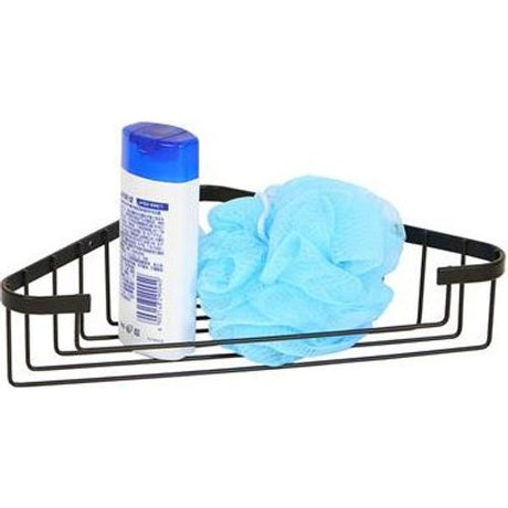 Tema Single Corner Wire Basket for Shower - Black | TWW1CNRB
