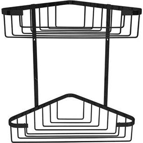 Tema 2 Tier Corner Basket for Shower - Black | TWW2CNRB