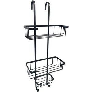 Tema 3 Tier Hook Over Basket Caddy for Shower - Black | TWW3HBB