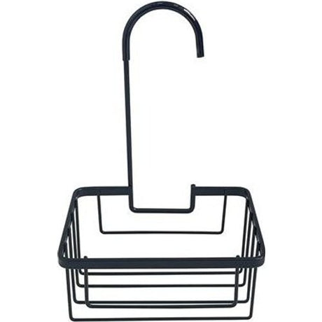 Tema Single Hook Wire Basket Caddy for Shower - Black | TWWHSCB