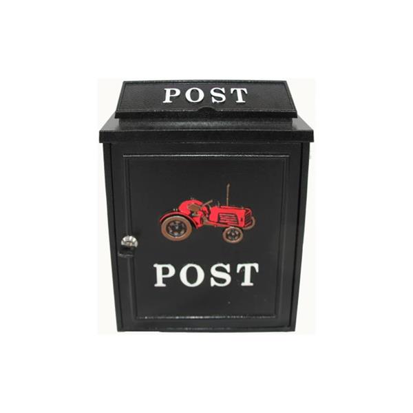Tessi Cast Aluminium Post Box - Red Tractor | TY050