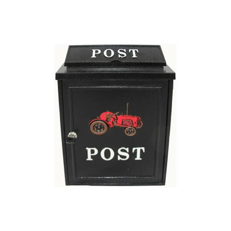 Tessi Cast Aluminium Post Box - Red Tractor | TY050