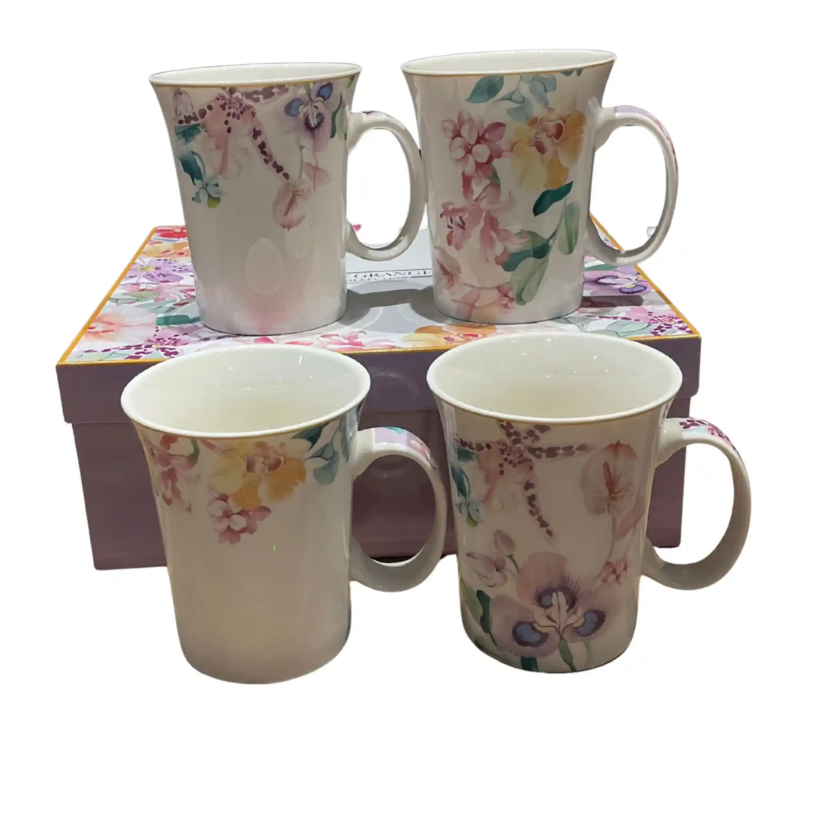The Grange Collection Mug Set of 4 - Orchid | HP54