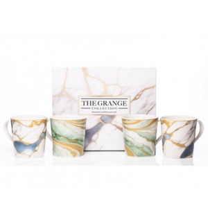 The Grange Collection Mug Set of 4 - Golden Streaks | HP55