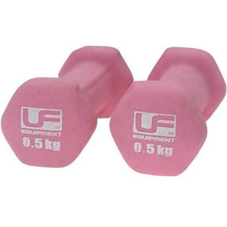 Urban Fitness Hex Dumbbells - Neoprene Covered (Pair) 2 x 0.5kg - Pink | UFW030