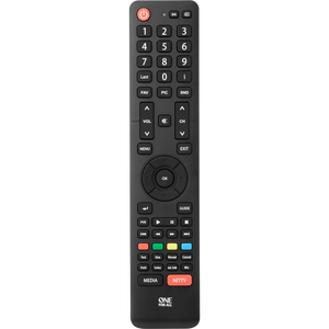 One For All TV Replacement Spare Remote Control for Hisense - Black | URC1916