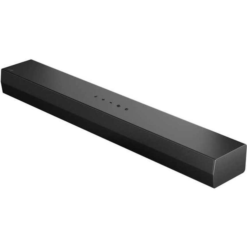 LG 2.0 Channel Sound Bar in black with touch controls on top, displaying product model US20A.CGBRLLK against white background