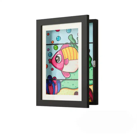 Lucky Ducks Kids Art Artwork Frame A4 - Black | MDF2515&1225-A4-BK