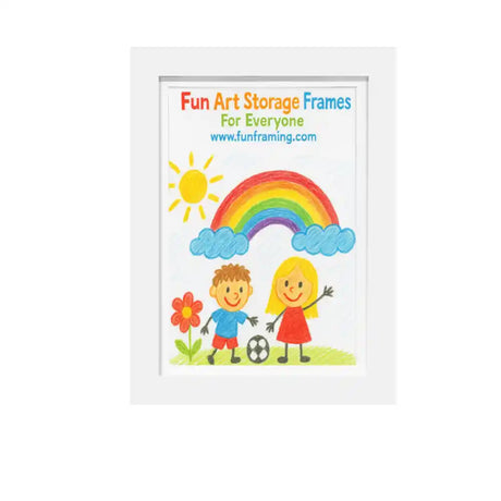 Lucky Ducks Kids Art Artwork Frame A4 - White | MDF2515&1225-A4-WT