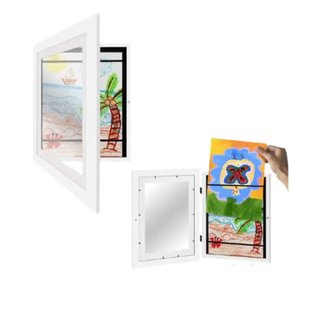 Lucky Ducks Kids Art Artwork Frame A4 - White | MDF2515&1225-A4-WT