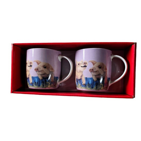 Shannonbridge Pottery Pig 2 Piece Mug Set