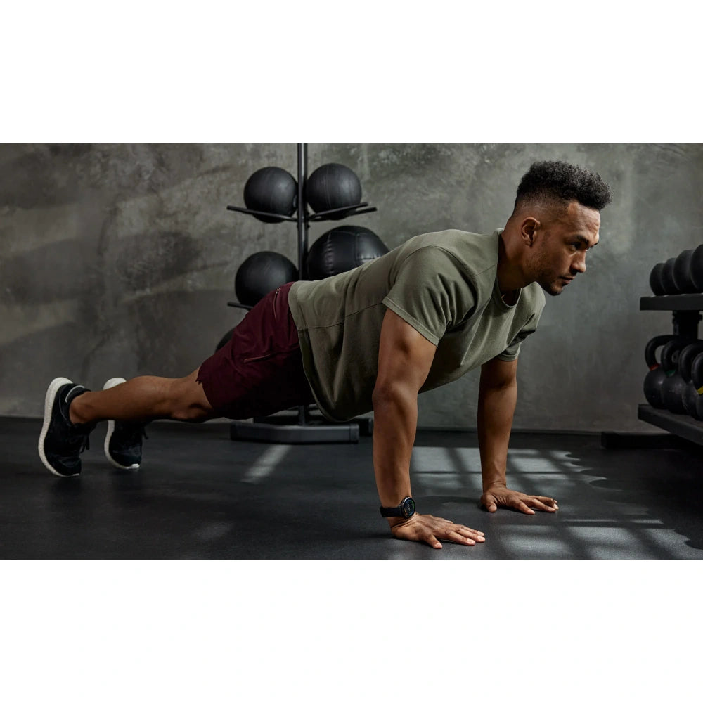 Garmin Venu 3 Stainless Steel Bezel Silicone Band - Whitestone | 49-GAR-010-02784-00